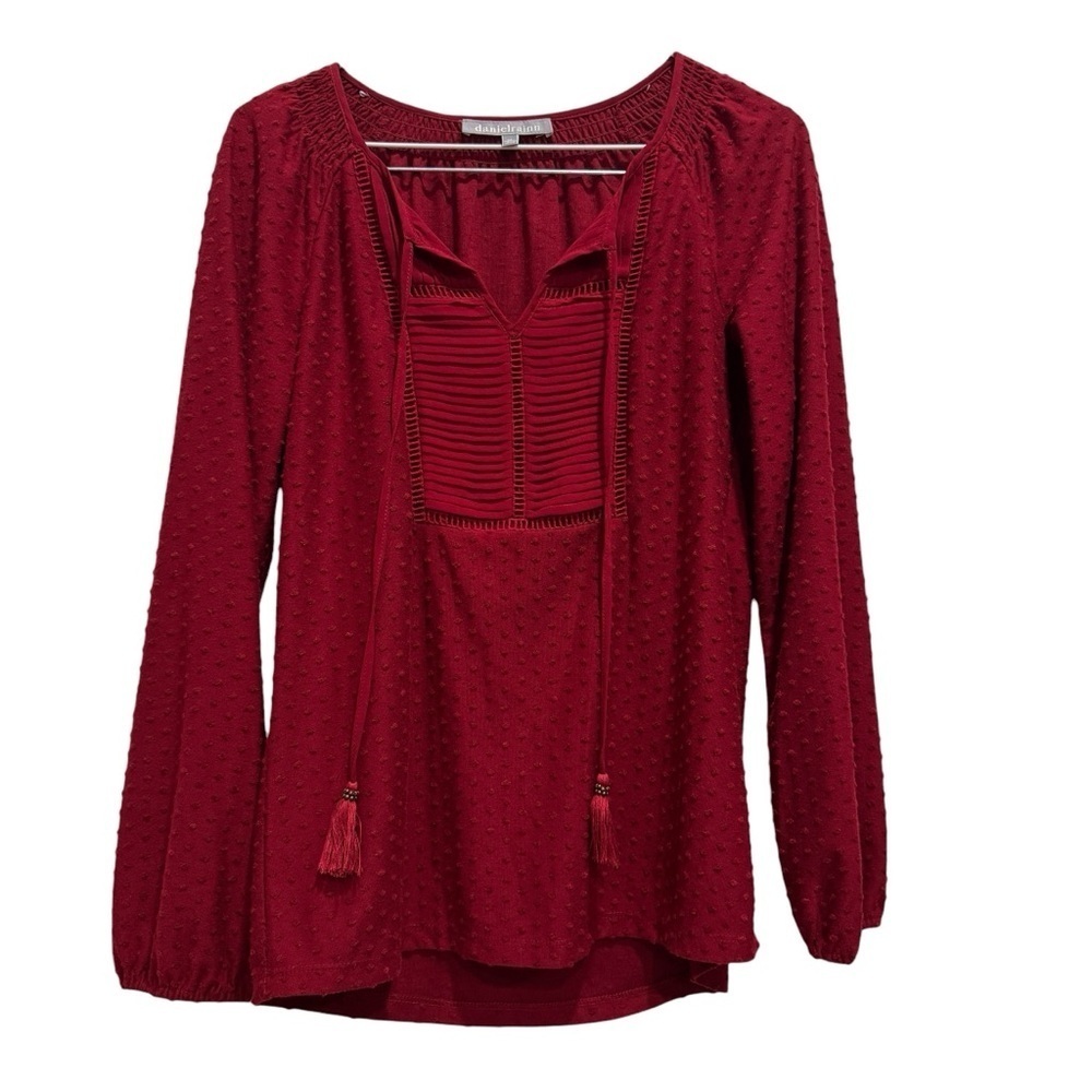 Daniel Rainn Women's Burgundy Knit Blouse Size XS